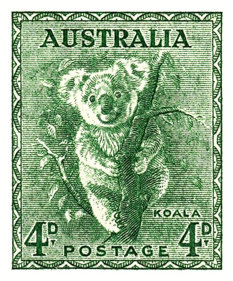 1940 Australia Koala Postage Stamp,australia,australian stamp,koala ...