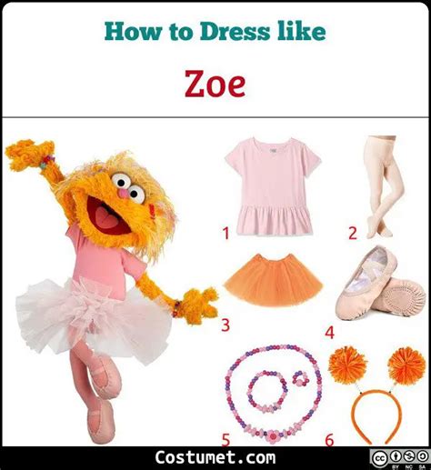 Zoe (Sesame Street) Costume for Cosplay & Halloween