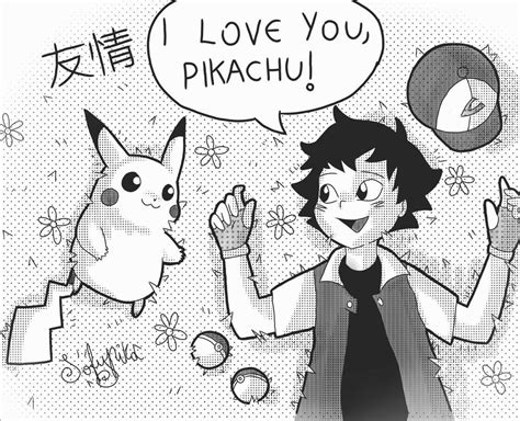 Ash and Pikachu by sofypika on DeviantArt