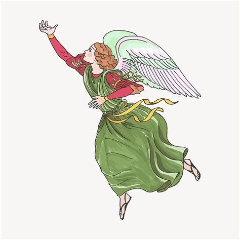 Dancing angel clipart, vintage illustration | Free PSD - rawpixel