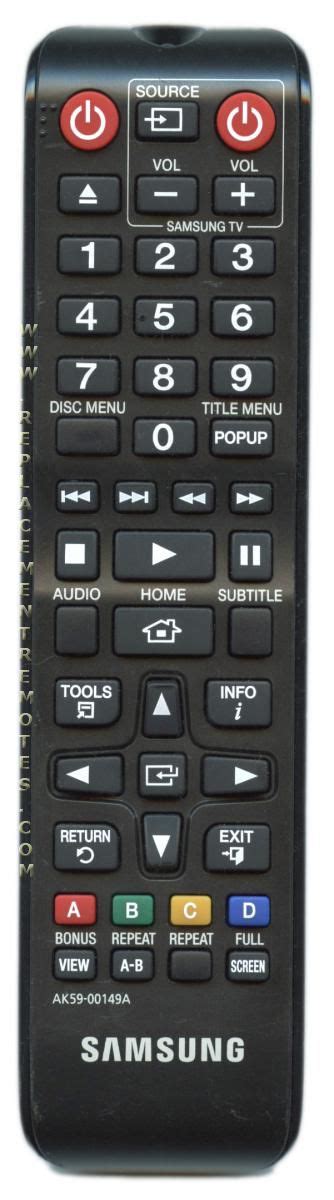 Buy Samsung AK5900149A Blu-Ray DVD Player Blu-ray Remote Control