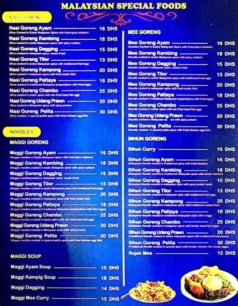 Nasi Kandar Pelita Menu, Menu for Nasi Kandar Pelita, Al Karama, Dubai ...