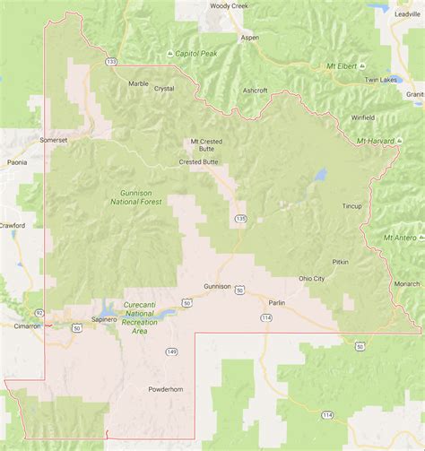 Gunnison County on Google Map | Images | Colorado Encyclopedia