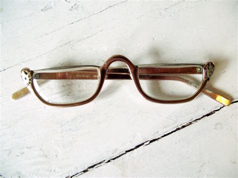 Vintage Reading Glasses Rhinestone Pink Copper Aluminum