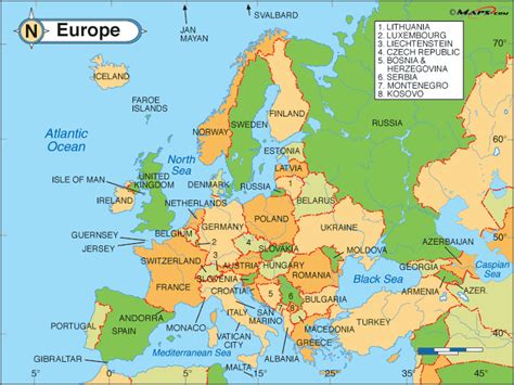 Mapa da Europa, Mapa Continente Europeu | Continentes, Mapa, Europa