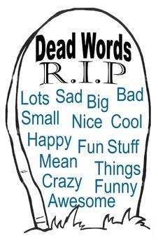 Dead Words Classroom Poster by The Switch Up | Teachers Pay Teachers