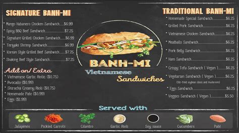 Menu | Banh Mi & Tea