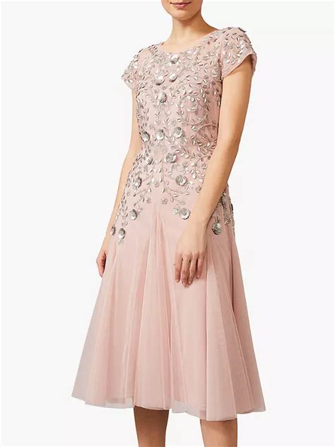 Phase Eight Collection 8 Celia Embellished Tulle Dress, Pale Pink at John Lewis & Partners