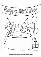 Birthday Party Coloring Page sketch template