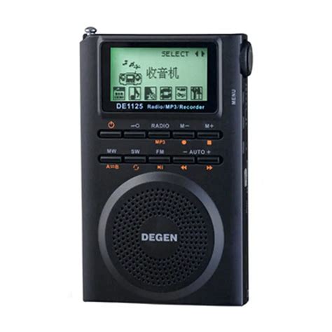 New DEGEN DE1125H Digital Radio Recorder FM Stereo MW SW AM 4GB MP3 E Book Radio Receiver D2976A ...