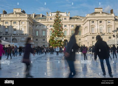 ice rink, somerset house. Ice skating Stock Photo - Alamy