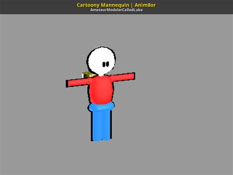 Cartoony Mannequin | Anim8or [3D Models]