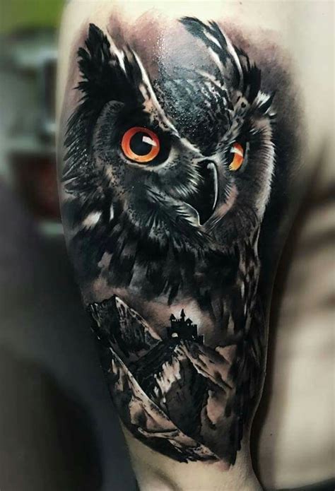 300+ Owl Tattoo Design Ideas The Best Collection - Genelio.Com Rich Content For You | Mens owl ...