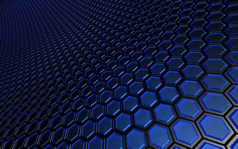 Abstract Blue Hexagon Patterns - HD Wallpaper