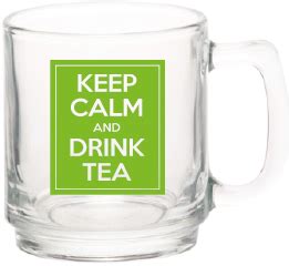 Glass Tea Mug - Keep Calm and Drink Tea | Harmony N More Co.