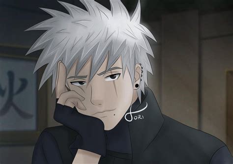 kakashi without a mask : Naruto