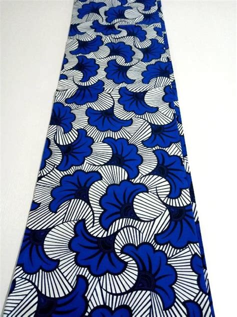 White And Blue Ankara Print, African Fabric, African Print Fabric, Blue Ankara Print, Cotton ...