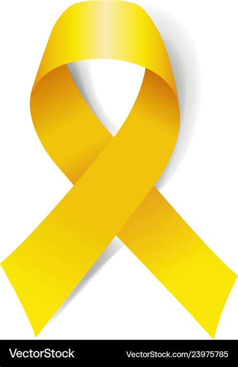 Yellow ribbon isolated Royalty Free Vector Image