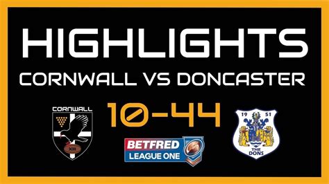 Cornwall RLFC 10 Doncaster 44 - Highlights - YouTube