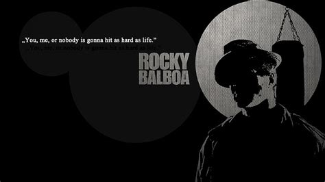 HD wallpaper: black and white movies quotes boxing rocky balboa rocky ...