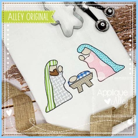 Vintage Nativity Applique and Embroidery File for Embroidery - Etsy