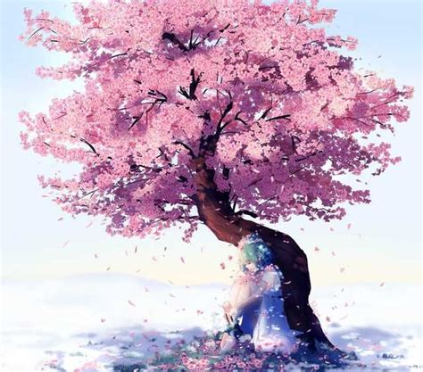 Share(1) | Anime cherry blossom, Sakura tree, Tree drawing