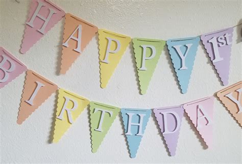 Pastel Rainbow Birthday Banner, Pastel Rainbow Party, Pastel Rainbow Birthday, Rainbow Birthday ...