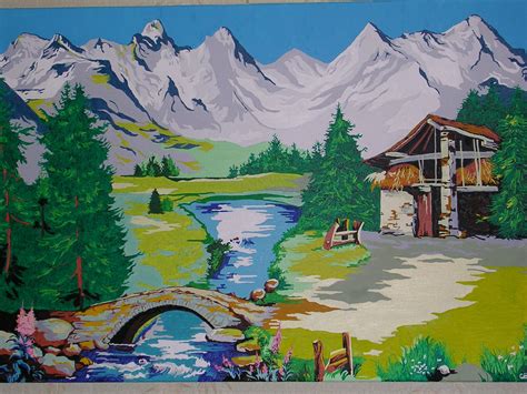 Nature Scenery: Paysage De Montagne En Peinture