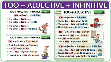 TOO + Adjective + Infinitive | Learn English Grammar | English Word ...