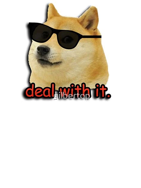 "Doge deal with it dog meme" Stickers by gilbertop | Redbubble