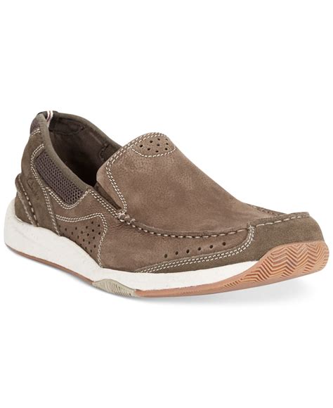 Clarks Men's Allston Free Slip-on Boat Shoes in Olive Nubuck (Green) for Men - Lyst