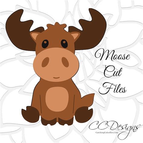 Moose SVG File Woodland Nursery Baby Moose SVG Cute baby | Etsy