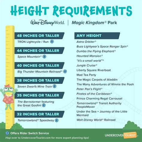 Disney Height Requirements 2024 - Bree Martina