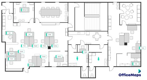 Map of The Office - Dunder Mifflin