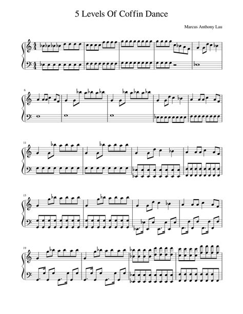 Coffin Dance Easy To hard Sheet music for Piano (Solo) | Musescore.com