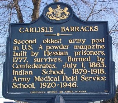 Carlisle Barracks Historical Marker