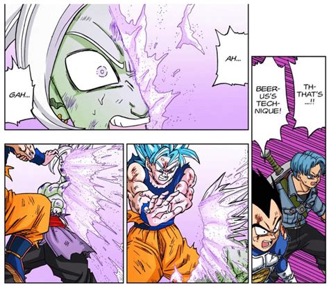 Actually how did Goku used Hakai in manga? I once heard that he used it cause he saw how Beerus ...