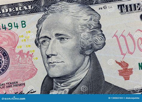 Alexander Hamilton on the Ten Dollar Bill Stock Image - Image of front, bills: 130065183