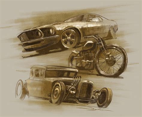 Car show art | Car art, Automotive artwork, Truck art