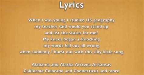 Learn The 50 States Song Lyrics