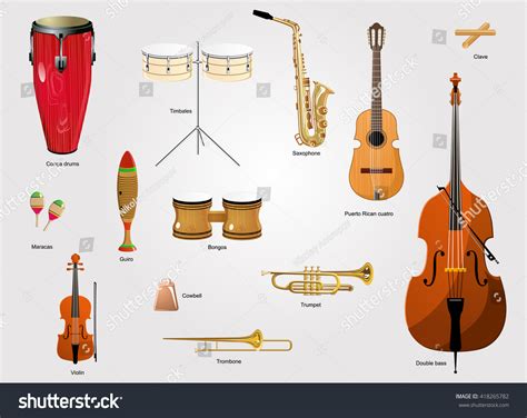 Typical Instruments Salsa Music Salsa Music Stock Vector 418265782 ...