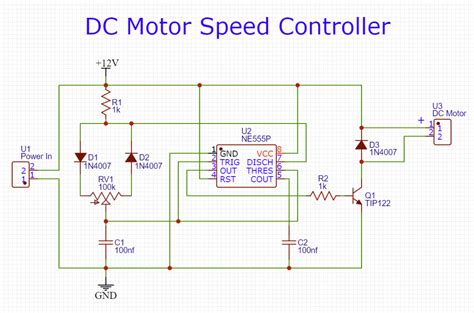 PWM DC Motor Controller using NE555 | Motor speed, Electronic circuit projects, Circuit projects