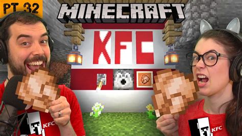 Making KFC with an auto-chicken farm (Minecraft pt.32) - YouTube