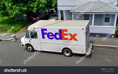 Fedex Mail Delivery Truck Brings Package Stock Photo 1158486040 | Shutterstock