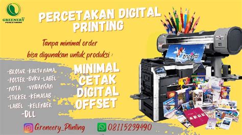 Greenery Percetakan Digital Printing Terbaik Kalimantan Tengah | Brosur, Desain web, Kartu nama