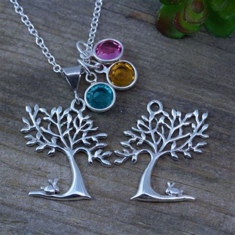 Family Tree Necklace Family Necklace Personalized With - Etsy