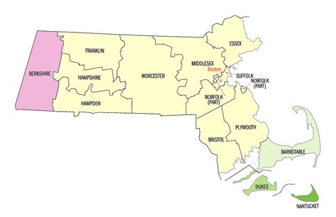 Massachusetts: Population, percent change, 1990 to 2000