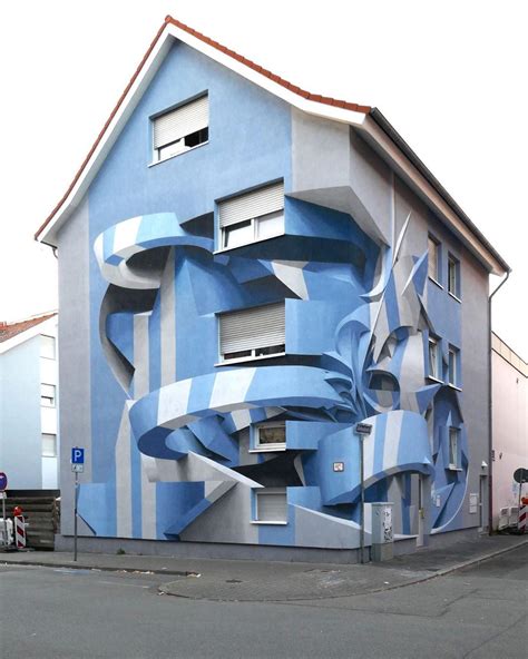 Street Artist Peeta Recently Created This Optical Illusion House For The Street Art Festival ...