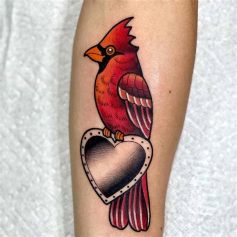 Female Cardinal Bird Tattoo