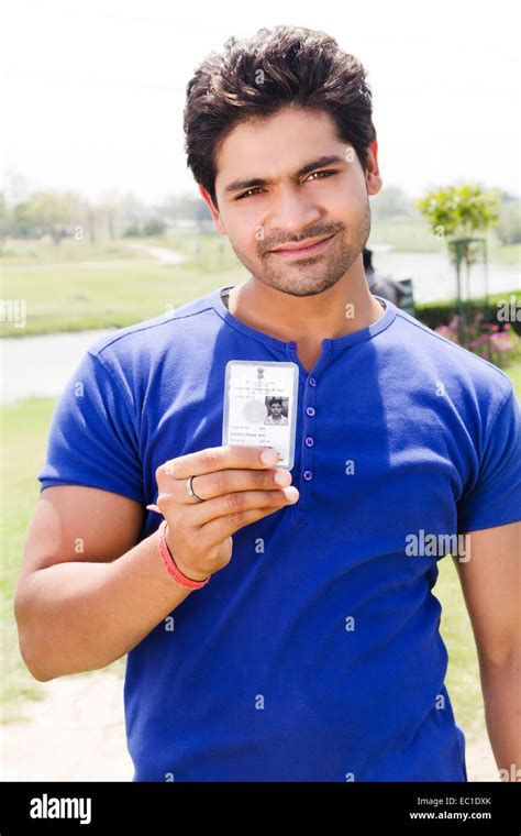 one indian man Election Voter id card Stock Photo - Alamy